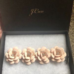 NWT J Crew Flower bracelet with crystals